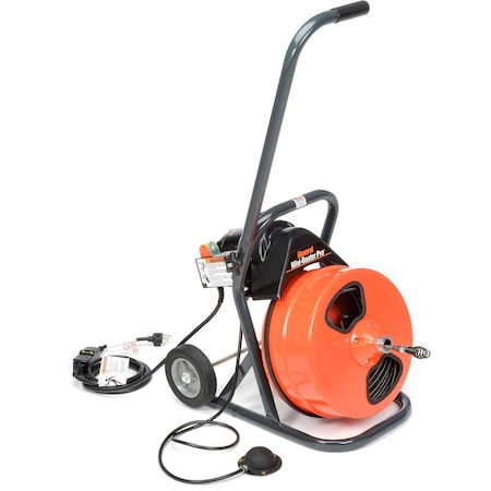 General Wire Mini-Rooter Pro Drain/Sewer Cleaning Machine W/ 75' x 3/8Cable & 4 Pc Cutter Set,  MRP-B